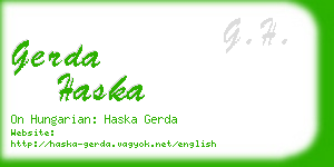 gerda haska business card